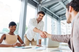 Businessmen shaking hands