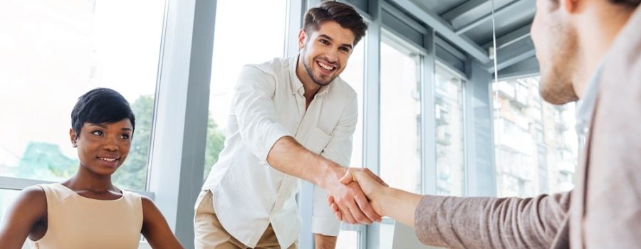 Businessmen shaking hands